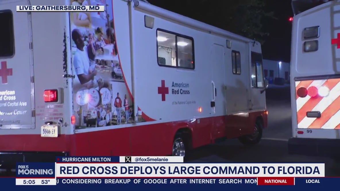 DC area Red Cross mobilizes large command vehicles to aid Florida after Hurricane Milton